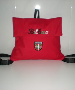 Confección de mochila, forrada, bordada con el nombre de Bilbao, detalles para regalar. Regalos originales. Mochilas, Bilbao