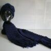 gorro y bufanda azul marino